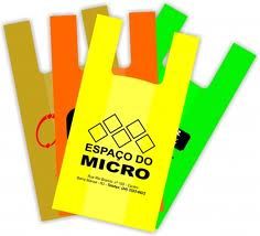 30x40x10 - 1000 Sacolas Camiseta PEBD- 16 cores
