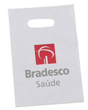 20x30x0,5 - 1000 Sacolas Vazada -Branca/Preta PEAD Imp 1 Cor
