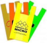 30x40x10 - 1000 Sacolas Camiseta PEBD- 16 cores